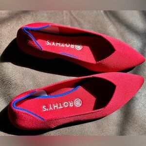 Women’s red point flats size 8 Rothy’s